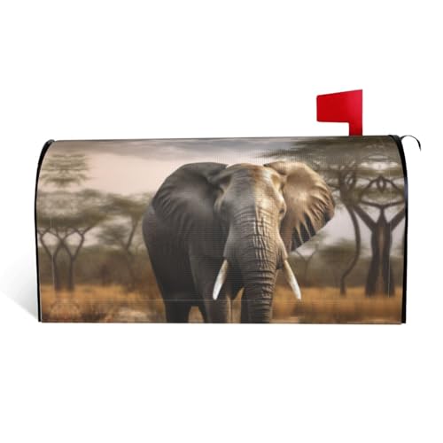 Briefkastenabdeckungen mit tropischem afrikanischem Elefant, magnetisch, Standardgröße, 53,3 x 45,7 cm, dekorative Briefkasten-Abdeckung für Garten, Hof, Außenbereich, Briefkastenverpackung Briefkastenabdeckungen mit tropischem afrikanischem Elefant, magnetisch, Standardgröße, 53,3 x 45,7 cm, dekorative Briefkasten-Abdeckung für Garten, Hof, Außenbereich, Briefkastenverpackung von NBSKSDLK