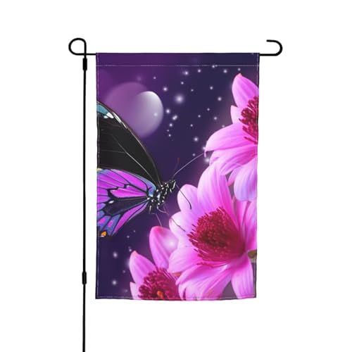 Lila Schmetterling und Blume Gartenflagge 30,5 x 45,7 cm Frühling Sommer Herbst Winter saisonale Flaggen doppelseitige Urlaubsflaggen Banner Outdoor Indoor Hofflagge für Heimdekorationen Lila Schmetterling und Blume Gartenflagge 30,5 x 45,7 cm Frühling Sommer Herbst Winter saisonale Flaggen doppelseitige Urlaubsflaggen Banner Outdoor Indoor Hofflagge für Heimdekorationen von NBSKSDLK