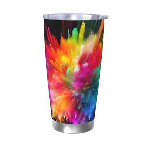 NBSKSDLK Color Explosion Tumbler Edelstahl-Vakuumisolierter Kaffeebecher mit Deckel und Strohhalm, doppelwandiger Reisebecher für heiß/kalt, auslaufsicherer Thermobecher für Zuhause, Büro, Auto, 590 NBSKSDLK Color Explosion Tumbler Edelstahl-Vakuumisolierter Kaffeebecher mit Deckel und Strohhalm, doppelwandiger Reisebecher für heiß/kalt, auslaufsicherer Thermobecher für Zuhause, Büro, Auto, 590 von NBSKSDLK