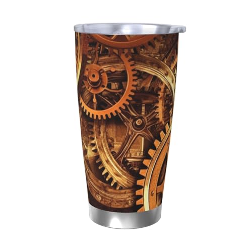 NBSKSDLK Cool Steampunk Gears Tumbler aus Edelstahl, vakuumisoliert, Kaffeebecher mit Deckel und Strohhalm, doppelwandiger Reisebecher für heiß/kalt, auslaufsicherer Thermobecher für Zuhause, Büro NBSKSDLK Cool Steampunk Gears Tumbler aus Edelstahl, vakuumisoliert, Kaffeebecher mit Deckel und Strohhalm, doppelwandiger Reisebecher für heiß/kalt, auslaufsicherer Thermobecher für Zuhause, Büro von NBSKSDLK
