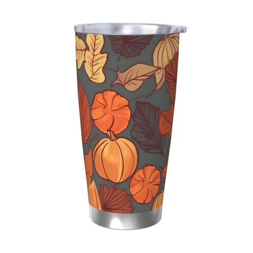 NBSKSDLK Fall Tumbler Vakuumisolierter Kaffeebecher aus Edelstahl mit Deckel und Strohhalm, doppelwandiger Reisebecher für heiß/kalt, auslaufsicherer Thermobecher für Zuhause, Büro, Auto, 590 ml NBSKSDLK Fall Tumbler Vakuumisolierter Kaffeebecher aus Edelstahl mit Deckel und Strohhalm, doppelwandiger Reisebecher für heiß/kalt, auslaufsicherer Thermobecher für Zuhause, Büro, Auto, 590 ml von NBSKSDLK