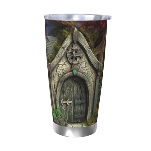 NBSKSDLK Gothic Fairy Garden Tumbler 590 ml, Edelstahl, vakuumisolierter Kaffeebecher mit Deckel und Strohhalm, doppelwandiger Reisebecher für heiß/kalt, auslaufsicherer Thermobecher für Zuhause, Büro NBSKSDLK Gothic Fairy Garden Tumbler 590 ml, Edelstahl, vakuumisolierter Kaffeebecher mit Deckel und Strohhalm, doppelwandiger Reisebecher für heiß/kalt, auslaufsicherer Thermobecher für Zuhause, Büro von NBSKSDLK