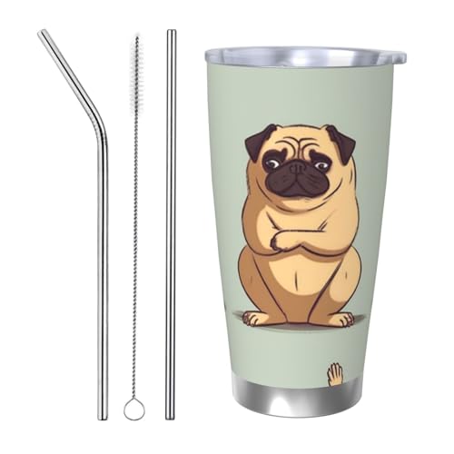 NBSKSDLK Kaffeebecher aus Edelstahl, vakuumisoliert, mit Deckel und Strohhalm, doppelwandiger Reisebecher für heiß/kalt, auslaufsicherer Thermobecher für Zuhause, Büro, Auto, 590 ml NBSKSDLK Kaffeebecher aus Edelstahl, vakuumisoliert, mit Deckel und Strohhalm, doppelwandiger Reisebecher für heiß/kalt, auslaufsicherer Thermobecher für Zuhause, Büro, Auto, 590 ml von NBSKSDLK