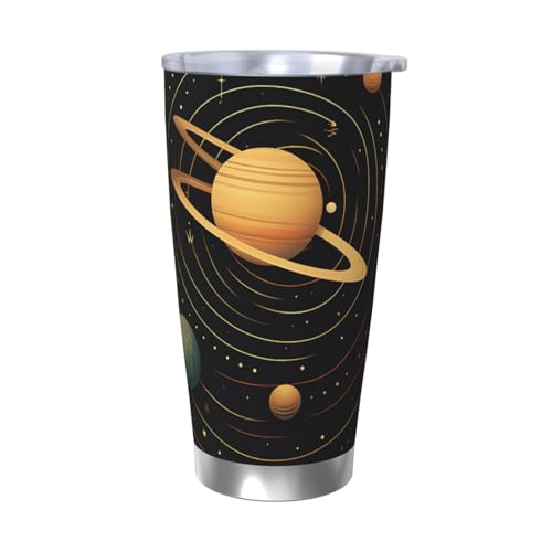 NBSKSDLK Kaffeebecher mit Retro-Astronomie-Muster, Edelstahl, vakuumisoliert, mit Deckel und Strohhalm, doppelwandiger Reisebecher für heiß/kalt, auslaufsicherer Thermobecher für Zuhause, Büro, Auto NBSKSDLK Kaffeebecher mit Retro-Astronomie-Muster, Edelstahl, vakuumisoliert, mit Deckel und Strohhalm, doppelwandiger Reisebecher für heiß/kalt, auslaufsicherer Thermobecher für Zuhause, Büro, Auto von NBSKSDLK