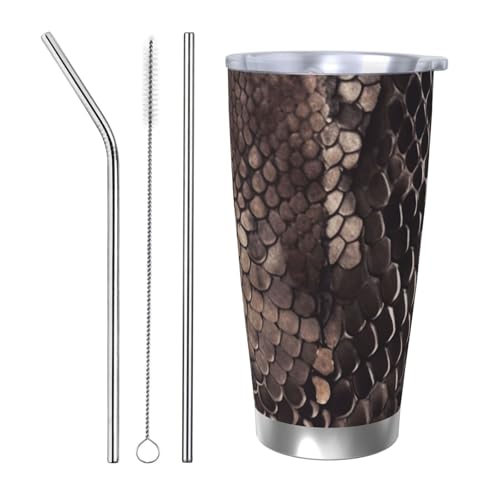 NBSKSDLK Klassischer Edelstahl-Kaffeebecher mit Deckel und Strohhalm, doppelwandiger Reisebecher für heiß/kalt, auslaufsicherer Thermobecher für Zuhause, Büro, Auto, 590 ml NBSKSDLK Klassischer Edelstahl-Kaffeebecher mit Deckel und Strohhalm, doppelwandiger Reisebecher für heiß/kalt, auslaufsicherer Thermobecher für Zuhause, Büro, Auto, 590 ml von NBSKSDLK