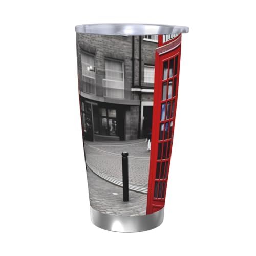 NBSKSDLK London Red Telephone Booth Tumbler 590.0 g, Stainless Steel Vacuum Insulated Coffee Tumbler with Lid and Straw, Double Wall Travel Mug for Hot / Cold, Spill-Proof Thermal Cup for Home Office NBSKSDLK London Red Telephone Booth Tumbler 590.0 g, Stainless Steel Vacuum Insulated Coffee Tumbler with Lid and Straw, Double Wall Travel Mug for Hot / Cold, Spill-Proof Thermal Cup for Home Office von NBSKSDLK