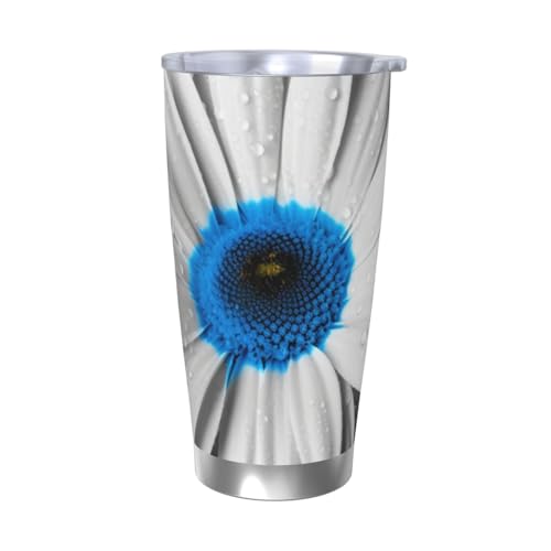 NBSKSDLK Weiß-blaues Gänseblümchen-Becher, Edelstahl, vakuumisoliert, Kaffeebecher mit Deckel und Strohhalm, doppelwandiger Reisebecher für heiß/kalt, auslaufsicherer Thermobecher für Zuhause, Büro NBSKSDLK Weiß-blaues Gänseblümchen-Becher, Edelstahl, vakuumisoliert, Kaffeebecher mit Deckel und Strohhalm, doppelwandiger Reisebecher für heiß/kalt, auslaufsicherer Thermobecher für Zuhause, Büro von NBSKSDLK