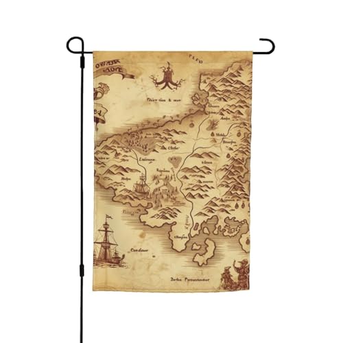 Schatzkarte Vintage Gartenflagge 30,5 x 45,7 cm Frühling Sommer Herbst Winter saisonale Flaggen doppelseitige Urlaubsflaggen Banner Outdoor Indoor Hofflagge für Heimdekorationen Schatzkarte Vintage Gartenflagge 30,5 x 45,7 cm Frühling Sommer Herbst Winter saisonale Flaggen doppelseitige Urlaubsflaggen Banner Outdoor Indoor Hofflagge für Heimdekorationen von NBSKSDLK