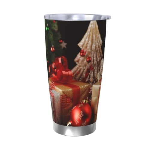 Weihnachtsdekoration, Weihnachtsgeschenk, 590 ml, Edelstahl, vakuumisoliert, Kaffeebecher mit Deckel und Strohhalm, doppelwandiger Reisebecher für heiß/kalt, auslaufsicherer Thermobecher für Zuhause Weihnachtsdekoration, Weihnachtsgeschenk, 590 ml, Edelstahl, vakuumisoliert, Kaffeebecher mit Deckel und Strohhalm, doppelwandiger Reisebecher für heiß/kalt, auslaufsicherer Thermobecher für Zuhause von NBSKSDLK