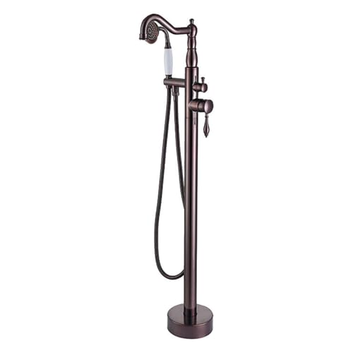 Freistehende Badewannenarmatur Mischbatterie Dusche Retro 360° Schwenkbar Duscharmatur Einhebelmischer Mit Handbrause Und Duschschlauch,Braun Freistehende Badewannenarmatur Mischbatterie Dusche Retro 360° Schwenkbar Duscharmatur Einhebelmischer Mit Handbrause Und Duschschlauch,Braun von NBTRXWAFR