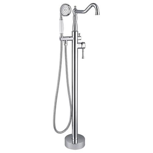 Freistehende Badewannenarmatur Mischbatterie Dusche Retro 360° Schwenkbar Duscharmatur Einhebelmischer Mit Handbrause Und Duschschlauch,Chrome Freistehende Badewannenarmatur Mischbatterie Dusche Retro 360° Schwenkbar Duscharmatur Einhebelmischer Mit Handbrause Und Duschschlauch,Chrome von NBTRXWAFR