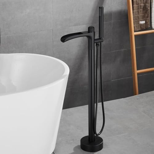 NBTRXWAFR Duscharmatur Schwarz Armatur Für Freistehende Badewanne Einhebelmischer Badewannenarmatur Mit Handbrause 360° Drehbarer NBTRXWAFR Duscharmatur Schwarz Armatur Für Freistehende Badewanne Einhebelmischer Badewannenarmatur Mit Handbrause 360° Drehbarer von NBTRXWAFR