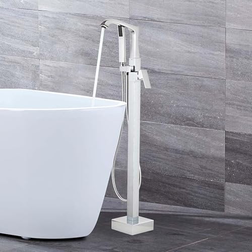 Standarmatur Badewanne Freistehend Mit Handbrause Einzelloch 2 Modus Badewannenarmatur Heiß Und Kalt,Chrome Standarmatur Badewanne Freistehend Mit Handbrause Einzelloch 2 Modus Badewannenarmatur Heiß Und Kalt,Chrome von NBTRXWAFR