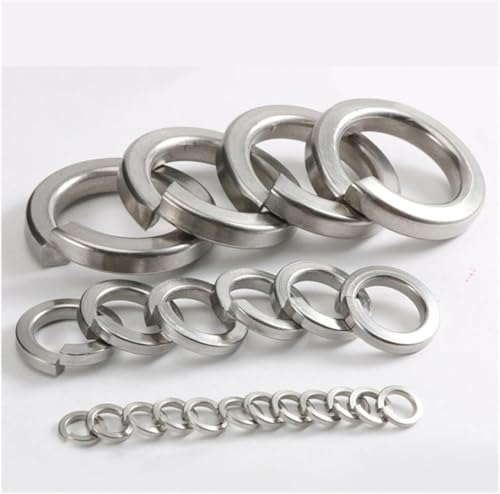 304 Edelstahl Federscheibe Elastische Dichtung Split Lock Shim(M6 (50pcs)) von NBVACPL