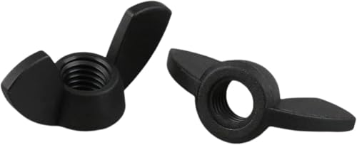 5/10/25 stücke Muttern Flügelmuttern Edelstahl/Nylon Flügelmuttern Hand Festziehen Mutter(Nylon Black,M10 5pcs) von NBVACPL
