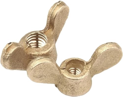 Edelstahl-Flügelmutter, Flügelmuttern 1/2/5 Stück Kupferflügelmutter DIN315 Handfest anziehende Muttern Handfeste Schraubkappe Messingflügelmuttern(M8 2pcs) von NBVACPL