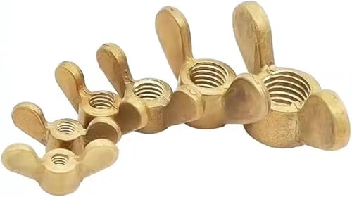 Edelstahl-Flügelmutter, Flügelmuttern 1/5/10/20 stücke Mutter Messing Hand Feste Mutter DIN315 GB62(M4 (10pcs)) von NBVACPL
