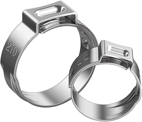 Einohr-Schlauchschellen 304 Edelstahl Einohr-Schlauchschellen ohne Stufen Mehrere Spezifikationen(15.3-18.5mm) von NBVACPL