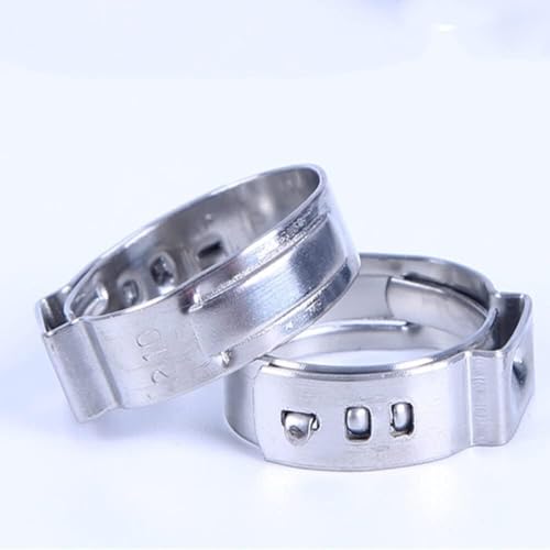 Einseitige Schlauchschelle, Schlauchschellen 10 Stück Edelstahl 304 Einzelohr-Schlauchschellen(5.8-7.0mm) von NBVACPL