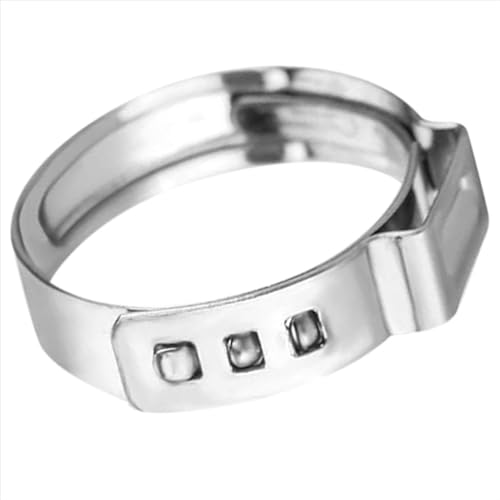 Einseitige Schlauchschelle, Schlauchschellen 50 stücke Schlauch Klemmen Einzigen Ohr Stufenlose 304 Edelstahl Schlauch Klemmen(11.5-14.0mm) von NBVACPL