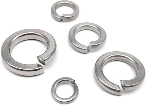Feder-Split-Lock-Unterlegscheibe aus Edelstahl 316, elastische Dichtung(M3 50pcs) von NBVACPL