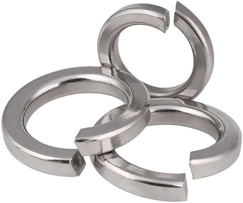 Feder-Split-Sicherungsscheibe aus Edelstahl, elastische Dichtung(White Zinc,100pcs M3.5) von NBVACPL