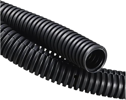 Gewelltes Rohr, gewellter flexibler Schlauch 3/6M PP-isoliertes Wellrohr 7 mm – 28 mm Leitungsrohr Kabelbaum Drahteinfädelung Kunststoff-Split-Draht-Schutzhülse(Orange Open,OD 18.5MM-3METERS) von NBVACPL