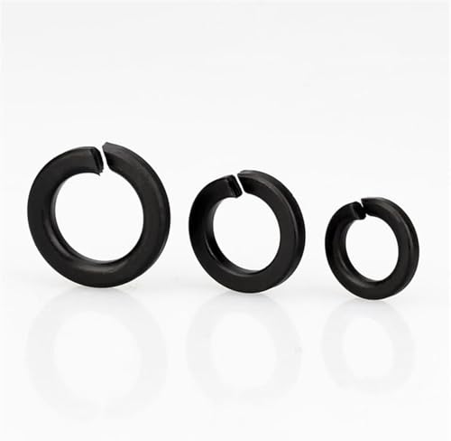 Kohlenstoffstahl, schwarzer Stahl der Güteklasse 8.8, Federscheibe, geteilte elastische Dichtung(M6 (50pcs)) von NBVACPL