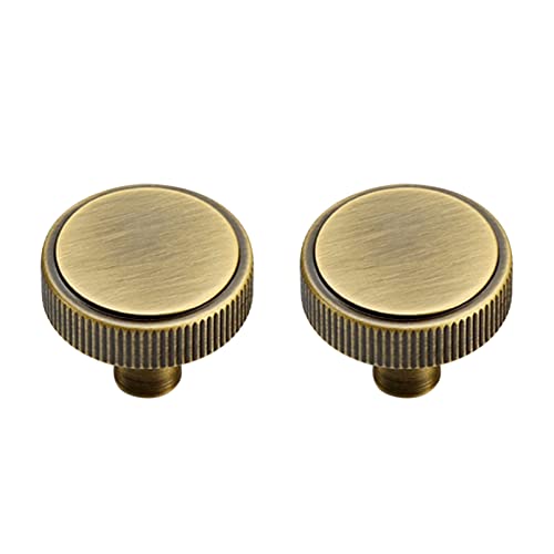 NBVACPL 2er-Pack goldene Schrankgriffe, Möbelgriffe aus massivem Messing, T-Griffe for Küchenschranktüren, Schubladengriffe for Schlafzimmer und Badezimmer (Gold, 128 mm/5 Zoll)(Brown,20mm/0.8in) von NBVACPL