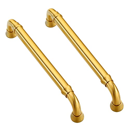 NBVACPL 2er-Pack goldene Schrankgriffe, Möbelgriffe aus massivem Messing, T-Griffe for Küchenschranktüren, Schubladengriffe for Schlafzimmer und Badezimmer (Gold, 128 mm/5 Zoll)(Gold,224mm/8.8in) von NBVACPL