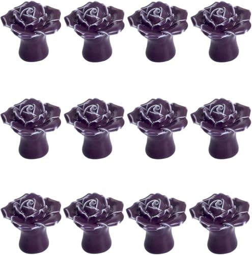 NBVACPL Schubladengriffe, Schrankgriffe, Schubladengriffe Keramik Blumenknopf, Schubladenkommode Türschrankgriff von NBVACPL