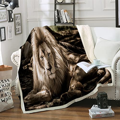 NBVGHJ König der Löwen Gedruckt Samt Plüsch Decke Tagesdecke Für Kinder Mädchen Decke Reise Couch Quilt Design 230×200CM von NBVGHJ