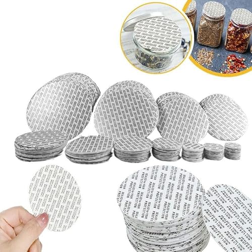 Druckempfindliche Schaumstoff-Deckeleinlagen für Kosmetikflaschen, Einmachgläser, Behälterdeckel, 50 mm, 100 Stück von NBVGVGGT