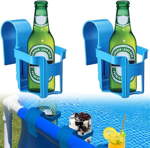 NBZZ Poolside Getränkehalter Pool Getränkehalter Bier Schwimmender Bierhalter Ohne Verschütten Pool Zubehör Kunststoff Fram Getränkehalter Für Schwimmbäder (2pcs) von NBZZ