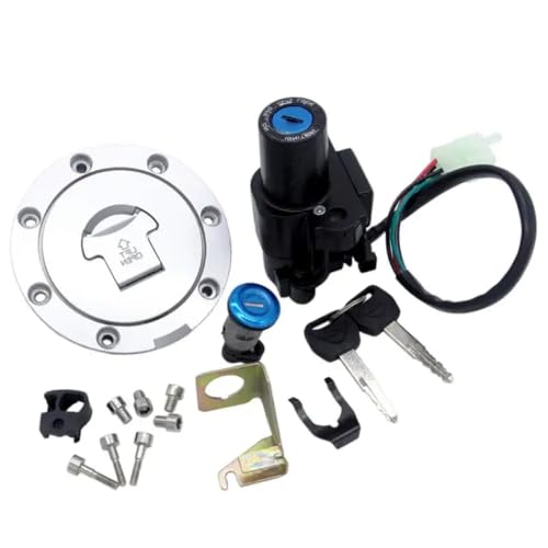 4 Drahtzündungsschalter Schlosser Sitzverriegelung Tankabdeckungsschlüssel kompatibel mit Motorradmodellen CBR 1000RR 2004 2007 CBR 600RR 2003 2006 Aftermarket -Austausch von NBpsfpCqa