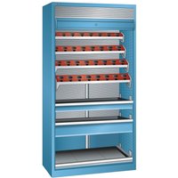 LISTA NC-Schrank 54x27E, (BxTxH) 1038x691x1950mm, ISO-SK 50, 32 Halter, lichtblau von Lista