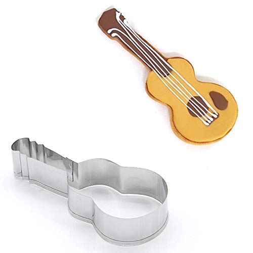 Edelstahl Violinenform Keksform – Edelstahl Violine Form Schneiden Form – Edelstahl Violine Form Kuchen Dekoration Form – 1 Stück von NC