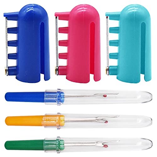 NC 3 Stück Fingerhut Fingerring Stricken 3 Stück Nahttrenner Fingerhut Werkzeug Stricken Stricken Fingerhut Garn Federführungen Kunststoff Geflochtene Knuckle Stricknadel Fingerhut Nähzubehör von N\C