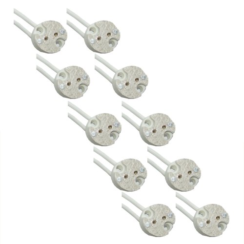 10 x GU5,3/G4/G6,35 Fassung Keramik LED Halogen mit Kabel 10 x GU5,3/G4/G6,35 Fassung Keramik LED Halogen mit Kabel von NCC-Licht