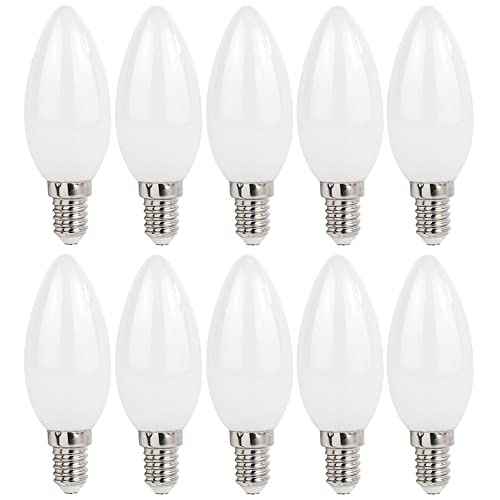 NCC-Licht 10 x LED Filament Leuchtmittel Kerze C35 1W E14 matt 110lm 840 neutralweiß 4000K von NCC-Licht