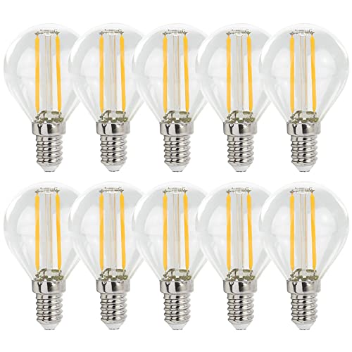 NCC-Licht 10 x LED Filament Leuchtmittel Tropfen Kugel G45 1W E14 110lm 840 neutralweiß 4000K von NCC-Licht