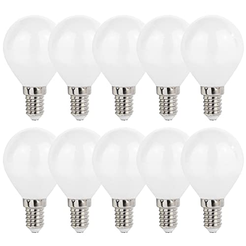 NCC-Licht 10 x LED Filament Leuchtmittel Tropfen Kugel G45 1W E14 opal 100lm 840 neutralweiß 4000K von NCC-Licht
