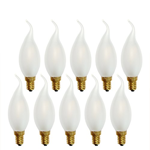 NCC-Licht 10 x LED Filament Windstoß Kerze 2W wie 25W E14 MATT 180lm Glühlampe Glühbirne warmweiß 2700K von NCC-Licht