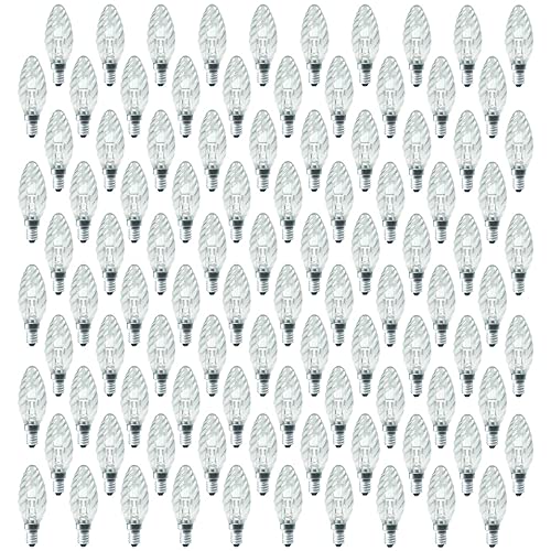 NCC-Licht 100 x Eco Halogen Leuchtmittel C35 Kerze 42W = 55W E14 klar gedreht dimmbar warmweiß von NCC-Licht