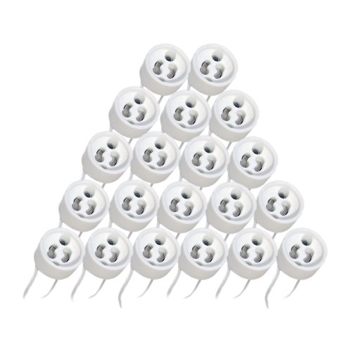 20 x GU10 Fassung Keramik Lampenfassung LED Halogen mit Kabel von NCC-Licht