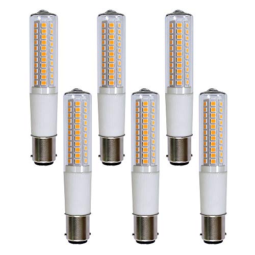 NCC-Licht 6 x LED Leuchtmittel Röhre T18 8,5W=80W B15d klar echte 1100lm warmweiß 3000K 360° von NCC-Licht