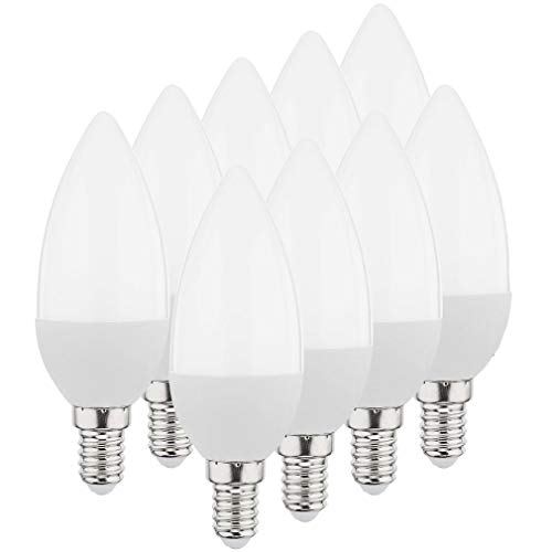 9 x Müller-Licht LED Leuchtmittel Kerzen B35 5,5W ~ 40W E14 matt 420lm Ra95 Flicker-Free warmweiß 2700K 120° von NCC-Licht