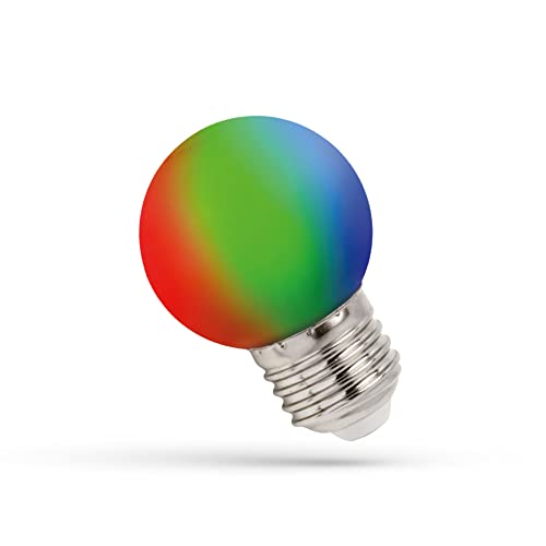 NCC-Licht LED Leuchtmittel Tropfenform Kugel G45 1W E27 RGB bunt 260° von NCC-Licht