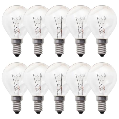 NCC-Licht 10 Stück Tropfenlampe Kugel klar E14 40W warmweiß dimmbar 230V von NCC-Licht