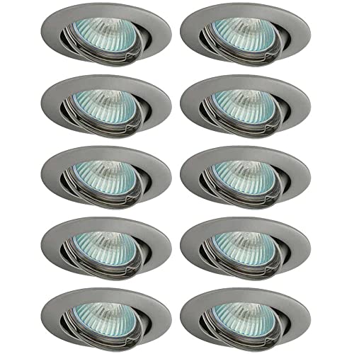 NCC-Licht 10 x Einbaustrahler Einbauleuchte AXEL 5515 Chrom matt rund max. 35W ohne Leuchtmittel schwenkbar NCC-Licht 10 x Einbaustrahler Einbauleuchte AXEL 5515 Chrom matt rund max. 35W ohne Leuchtmittel schwenkbar von NCC-Licht